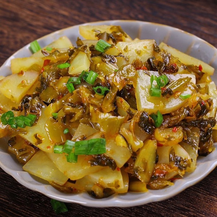 전통 항아리에 담긴 야채 절임, 50g*2봉지(총 100g), 맵고 풍미 가득한 윈난성 미두 지역 특산품입니다. 5