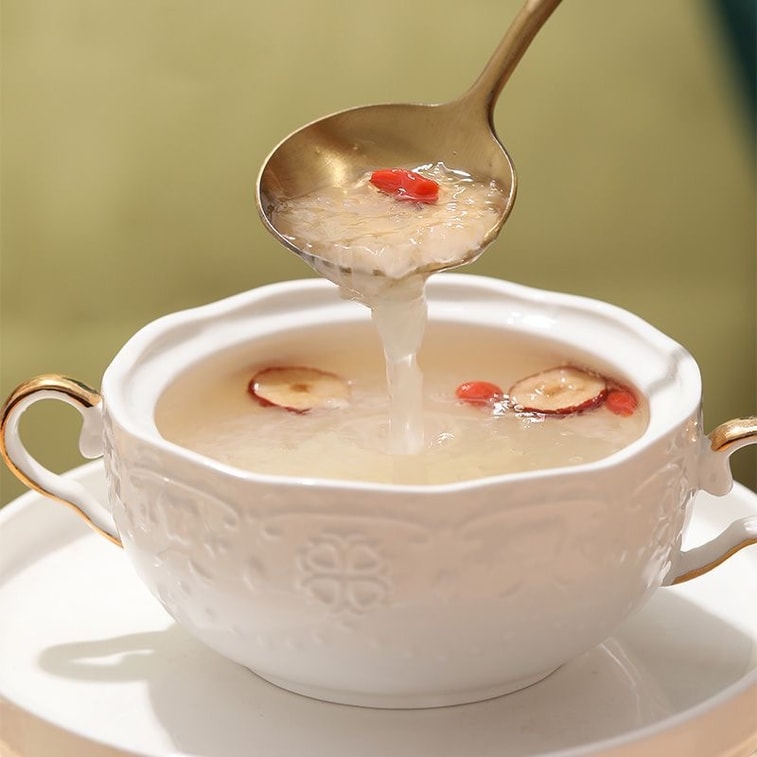 Organic selenium-rich silver ear pure natural brewing free cooking easy to come out of glue independent packaging 80g breakfast instant porridge silver ear braised free of cooking 10