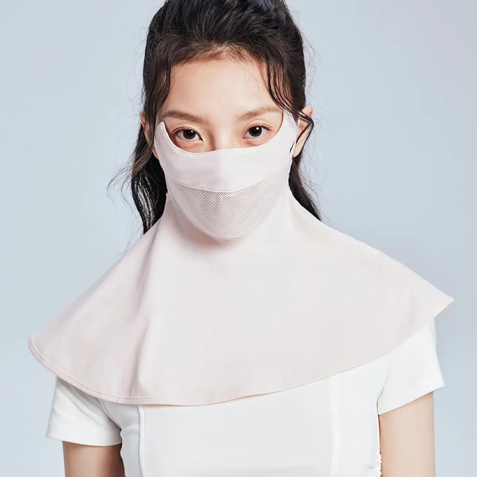 Sun Protection Face Mask Neck Shield Breathable Mesh Version Pink