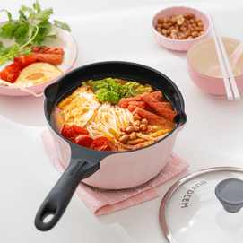 Non-Stick Milk Pot Peach Pink 20cm PL11/A1