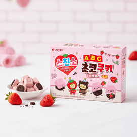 韩国LOTTE乐天 ABC草莓巧克力曲奇饼干 130g【季节限定】