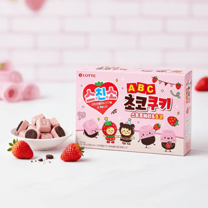 韩国LOTTE乐天 ABC草莓巧克力曲奇饼干 130g【季节限定】
