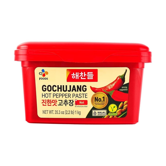 韩国CJ希杰 HAECHANDLE 韩式辣酱 传统辣椒酱 1kg【炒年糕石锅拌饭烤肉酱】