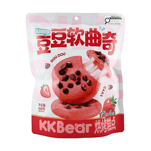 超友味 KK豆豆軟曲奇(草莓優格味) 160g【軟糯Q彈】【巧克力豆】