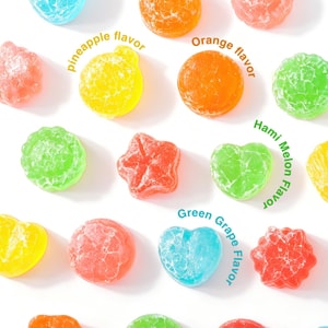 Viral Crystal Candy With Chewy Center5.35oz, Crunchy Assorted Fruit Flavors, ASMR Candies For Everyday Treat