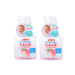 ピジョンジャパン 2in1泡シャンプー＆ボディウォッシュ 桃の葉と桃のエッセンス配合 新生児・赤ちゃん用 450ml×2