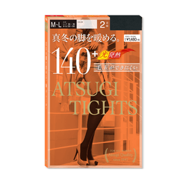 [일본에서 다이렉트 메일] 일본 Atsugi ATSUGI 가을 겨울 난방 바닥 팬티스타킹 두꺼운 140D #블랙 M-L 2쌍