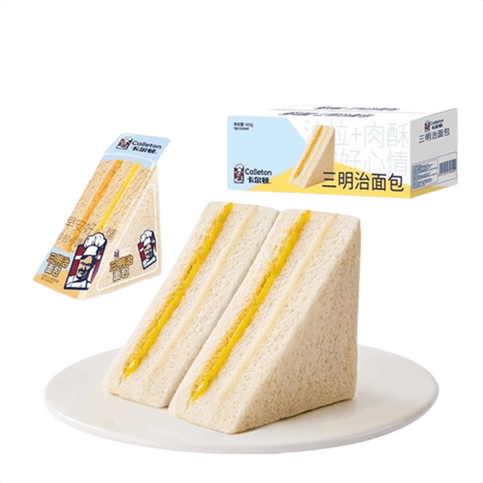 Sandwich Bread Plain Toast Breakfast Snack Pastry Cake 420g/ Case