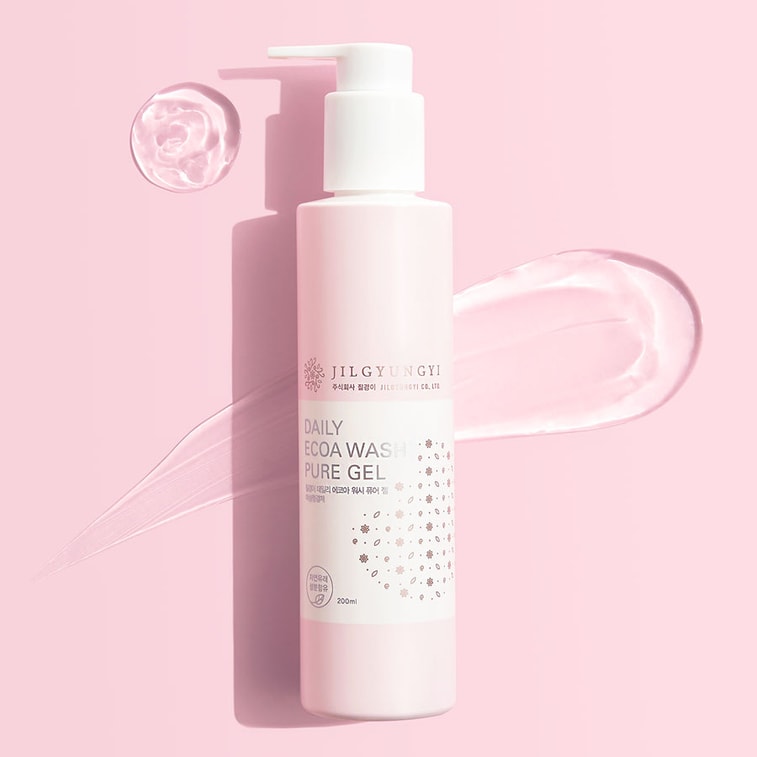 한국 JILGYUNGYI 천연 보습 여성 프라이빗 케어 젤 클렌징 리퀴드 걸리 파우더 200ml 3