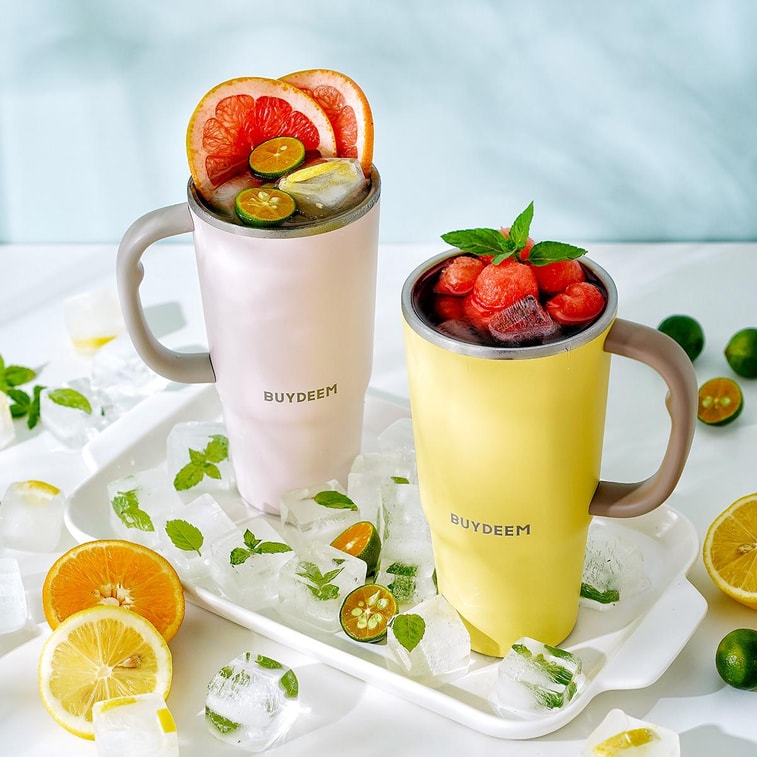 BUYDEEM北鼎 巨无霸吸管保温杯子 大容量水杯 750ml 猪猪粉 DS57 6