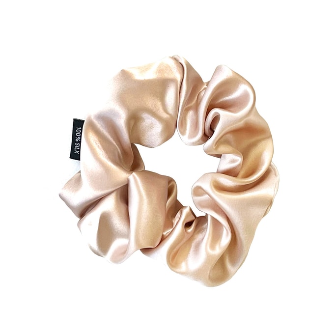 Mulberry Silk Scrunchies - Beige