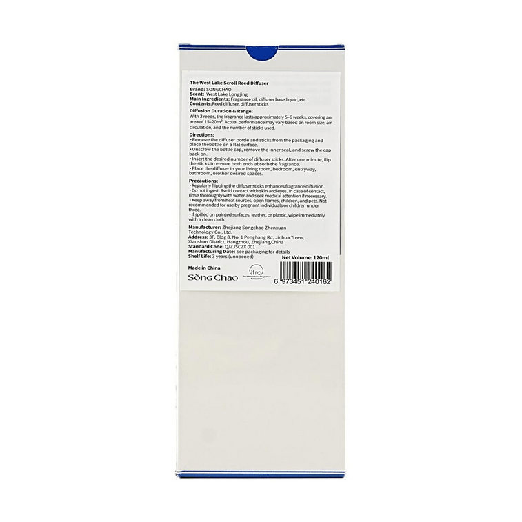 Flameless Aroma Diffuser Blue and White Porcelain Fragrance Natural Soy Wax, West Lake Series, 4.1 fl oz 6