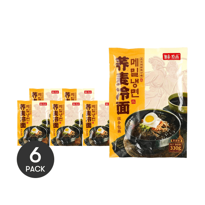集食妙品 荞麦冷面 330g *6【6份超值装】【清凉爽口】【低脂粗粮面】