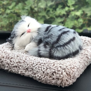 Activated Carbon Car Air Freshener Cute Simulation Sleeping Animal Decoration Deodorant Q Cat 1 pc