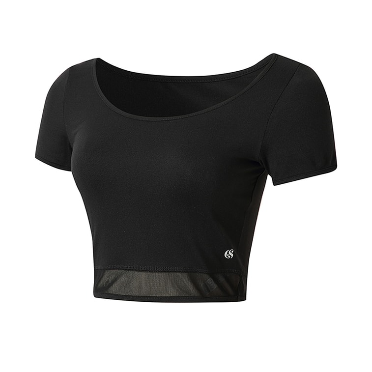 中国直邮 暴走的萝莉 速干休闲拼接运动短袖  跑步健身瑜伽T恤/淡紫粉#/XS 6