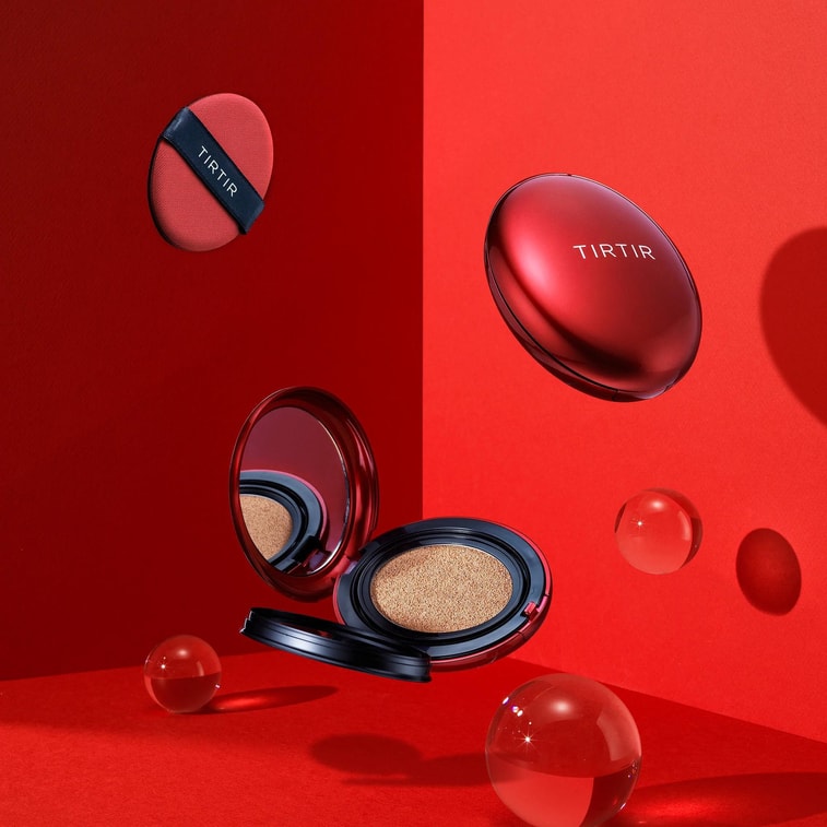 韩国 TIRTIR 红色持久定妆光彩气垫  防晒持妆遮瑕 油皮不脱妆  SPF40 PA++  #21N 象牙白 18g. 6