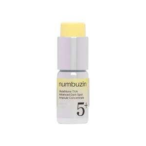 No.5+ 글루타치온 TXA 고급 다크 스팟 앰플 컨센트레이트, 10g/0.35 Fl.oz. + 0.7g 파우더, 다크 스팟 및 여드름 후 자국 개선을 위한 누름 혼합 브라이트닝 트리트먼트
