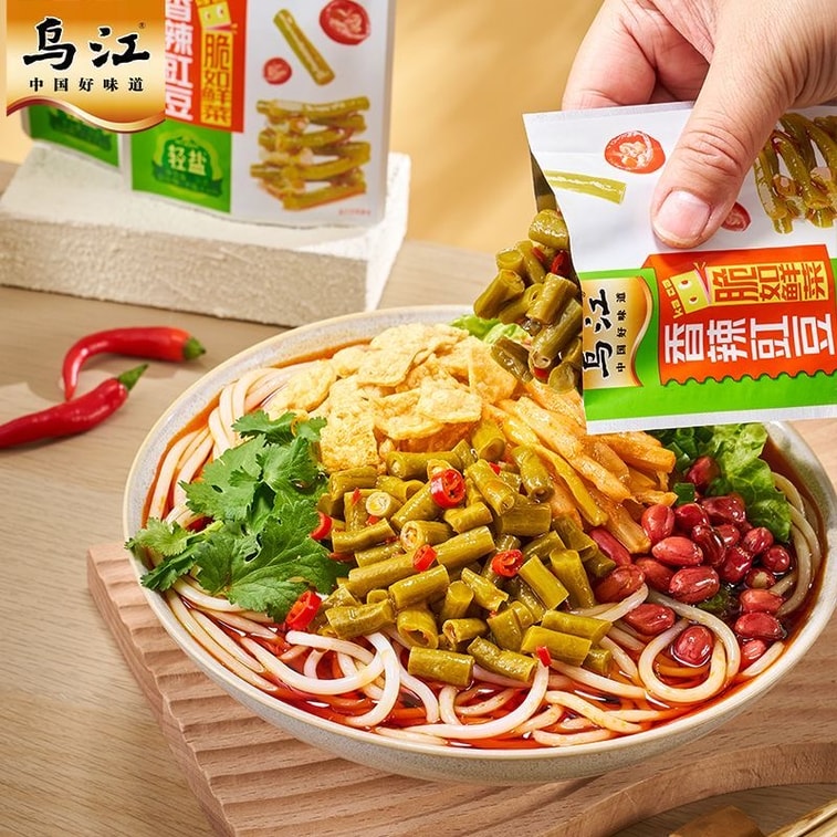 乌江 香辣豇豆 酸豆角 30g*3包 90g 小袋便携开味 咸菜 下饭菜 榨菜 5