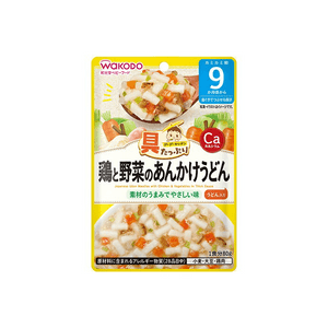 【日本直郵】 日本 與光堂 雞肉蔬菜烏龍麵 80克 嬰兒輔食 易消化 營養豐富 寶寶輔食