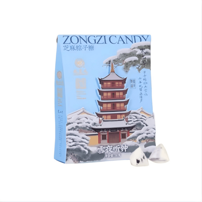 [중국 직배송] 첸셩위안 참깨 찹쌀 경단 사탕, 진한 참깨 향, 전통 방식으로 만든 쑤저우 특산품, 옛날 방식의 정통 맥아당 사탕, 간편한 간식, 선물 세트, 58g/상자