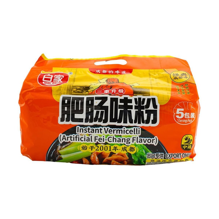 白家陈记非油炸方便粉丝肥肠味粉5包入540g - 亚米