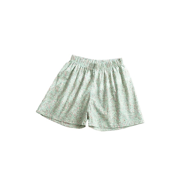 New Korean-style Checked Shorts, Summer Pants, Breathable Home, Student Walking Pants, Teenage Floral Shorts, Pajama Pants, Floral Blue (80-130 Pounds), 1 piece