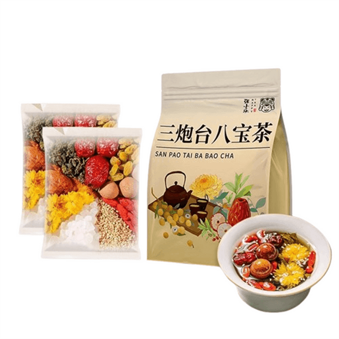 【中国直邮】 张小乐 三炮台八宝茶30g*10包/袋正宗老兰州菊花三泡台茶叶盖碗茶小袋装甘肃特产八宝茶