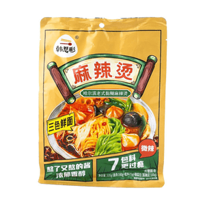 韓恩彩 哈爾濱老式黏糊麻辣燙 微辣 三色鮮麵 335g【地道東北風味】