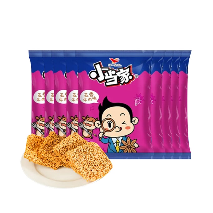 【中国直送】タイ 小当家 五香牛肉味 ベビースター風ラーメン 20g*8【お得な大容量パック】国民的定番スナック サクサク食感 人気の五香牛肉・蜜汁ポーク・ネギ・紅焼牛肉風味【そのまま食べられる 休み時間 ドラマ鑑賞 旅行 試験 勉強 オフィス 懐かしの味 小腹満たし おやつ】
