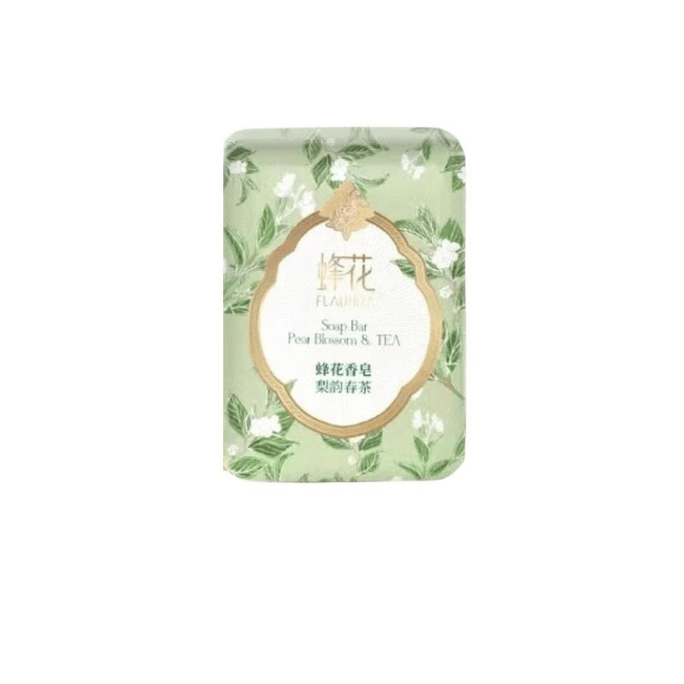 Bee Flower Essential Oil Fragrance Soap, Pear Rhyme Spring Tea Soap For Men And Women, 125g * 1 piece