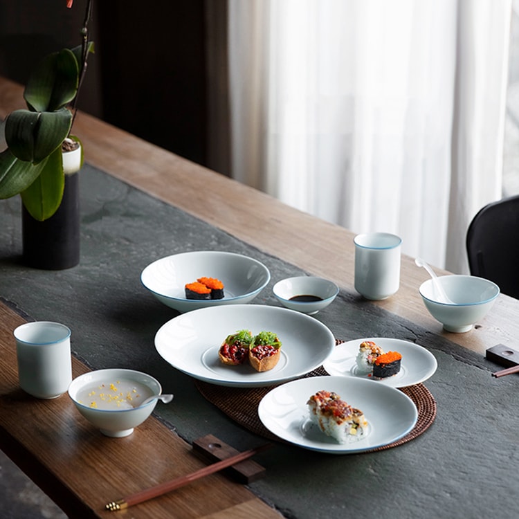 景徳鎮★食器セット LANYINDONGFANG 景徳鎮陶器食器セット湖 - Yami