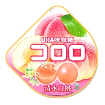 【日本直邮】 UHA悠哈味觉糖 季节限定 全天然果汁软糖 清水白桃味 40g