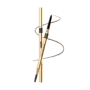 Pro Slim Brow Pencil #Wood Brown - 1.5mm Ultra-Fine Tip | 24HR Waterproof Hair-Like Strokes | Clump-Free