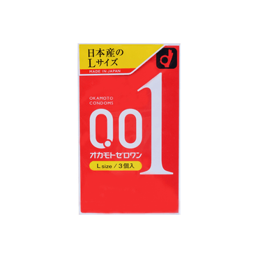 日本OKAMOTO冈本 001系列 超薄安全避孕套 L 大号 3个入