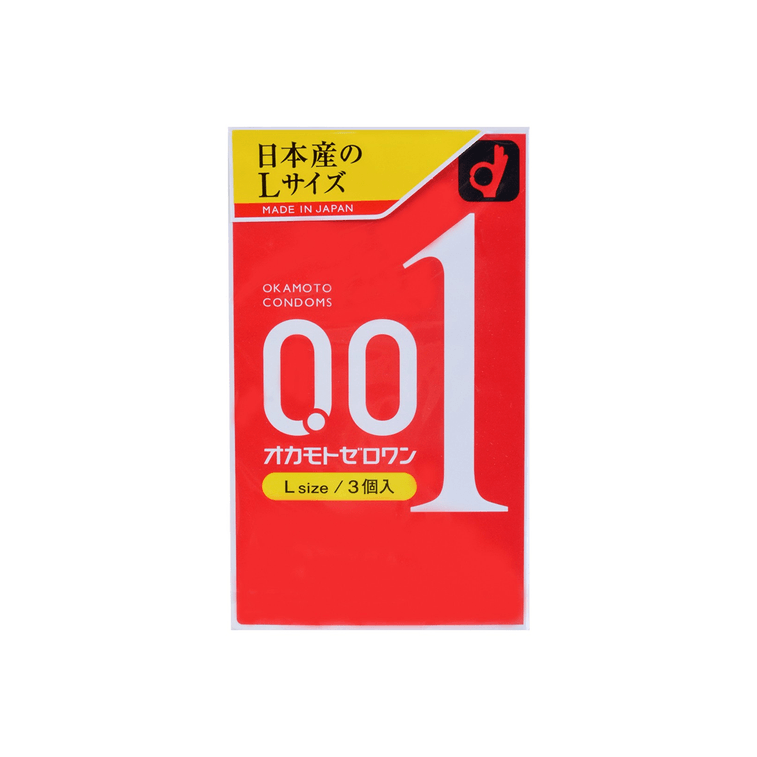 日本OKAMOTO岡本 001系列 超薄001保險套 抗敏聚氨酯 裸感避孕套 L大號 3枚入 非乳膠【日本版】 成人用品 5