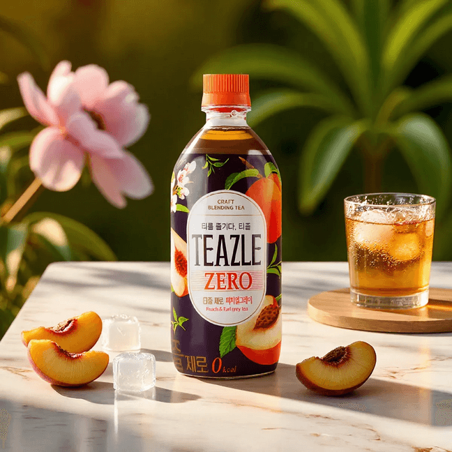 TEAZLE Sugar Free 0kcal Peach & Earl grey Tea 500ml