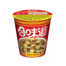 Nissin Hop Flavor Spiced Beef Flavor 77g*1 cup instant noodles instant noodles open cups 