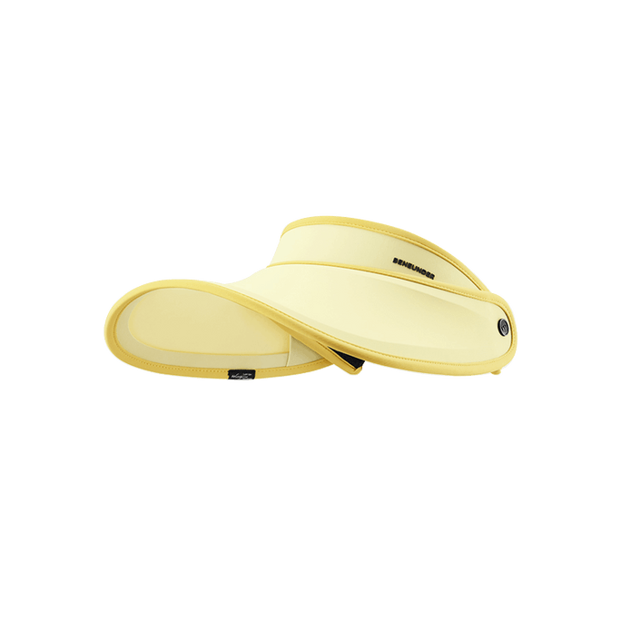  UPF50+ Summer Tennis Sport Sun Visor Hat Yellow One Size
