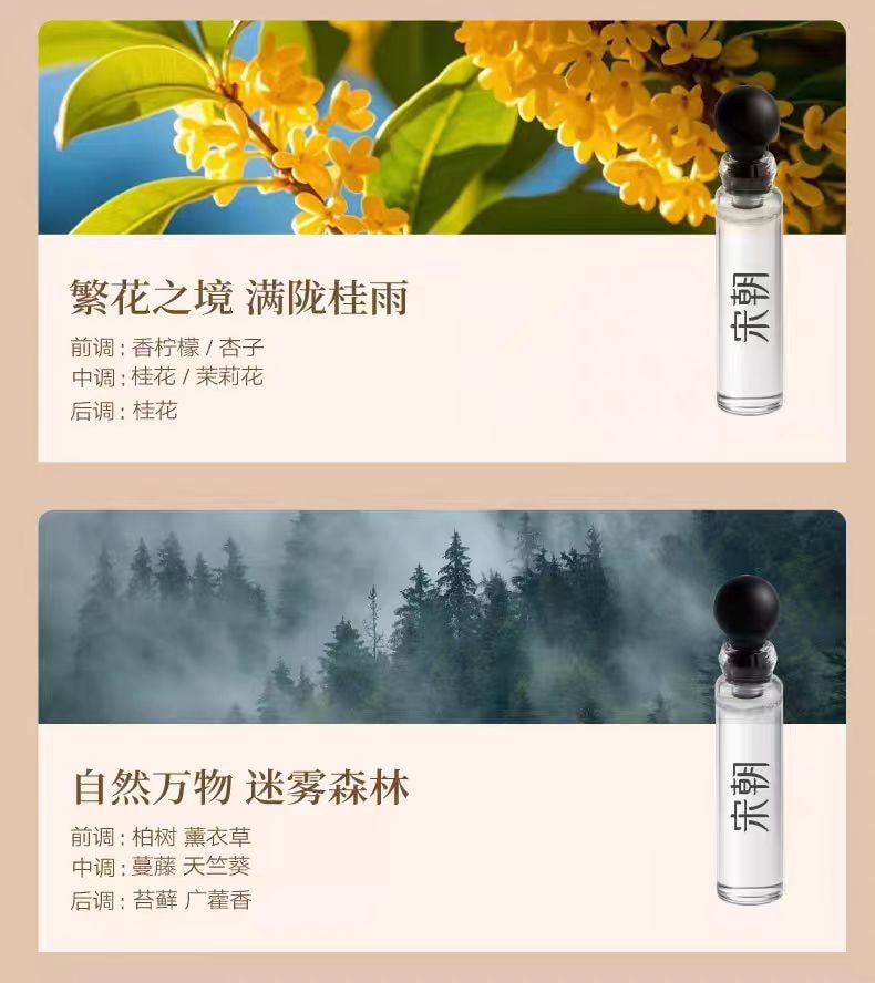 【中国直邮】  宋朝 香薰试香体验装6ml精油小样香氛1ml*6