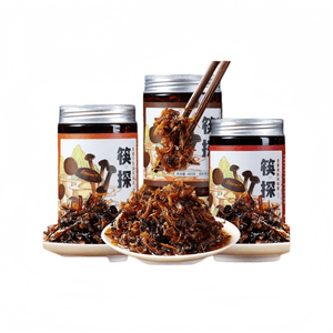 【中國直郵】 筷探 雲南特產油雞樅菌美味山珍即食拌麵下飯菜雞縱菇菌菇醬260g*1罐
