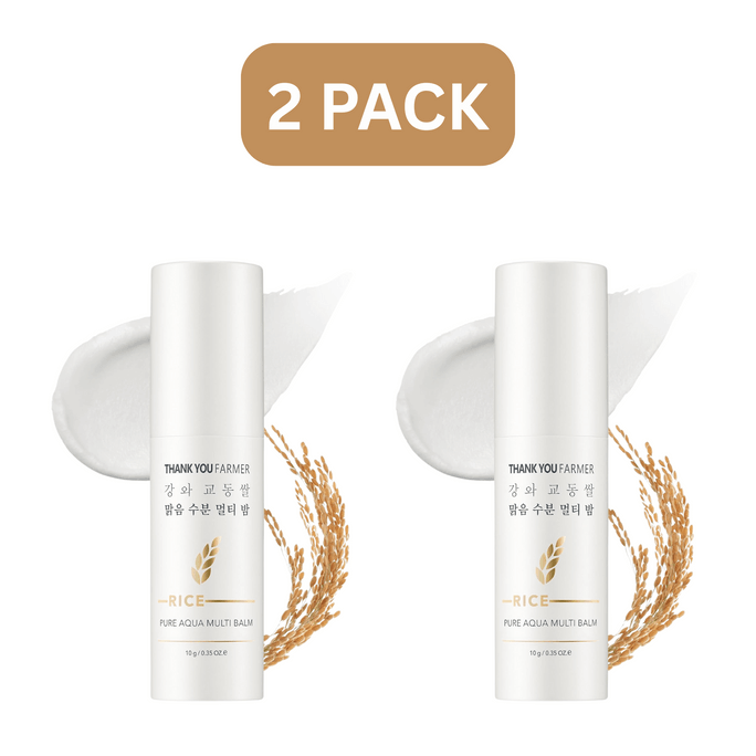 Rice Pure Aqua Multi Balm 2-Pack – Moisturizing Stick for Dry & Sensitive Skin 10g x 2