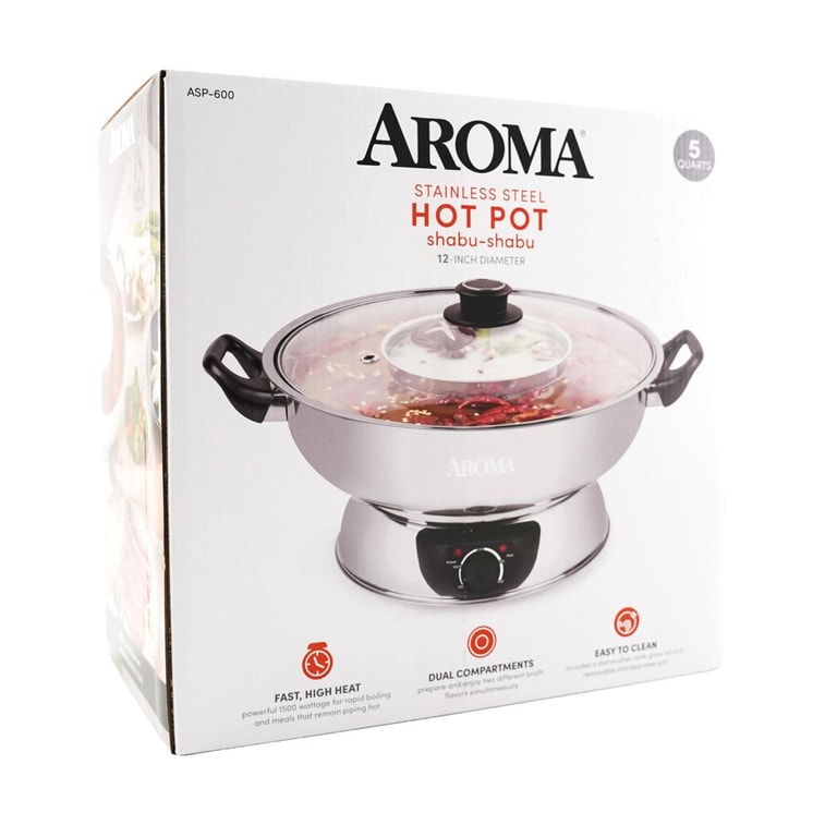 【低価格保証】4クォートステンレス電気しゃぶしゃぶ鍋 ASP-600 1年間製造保証 8