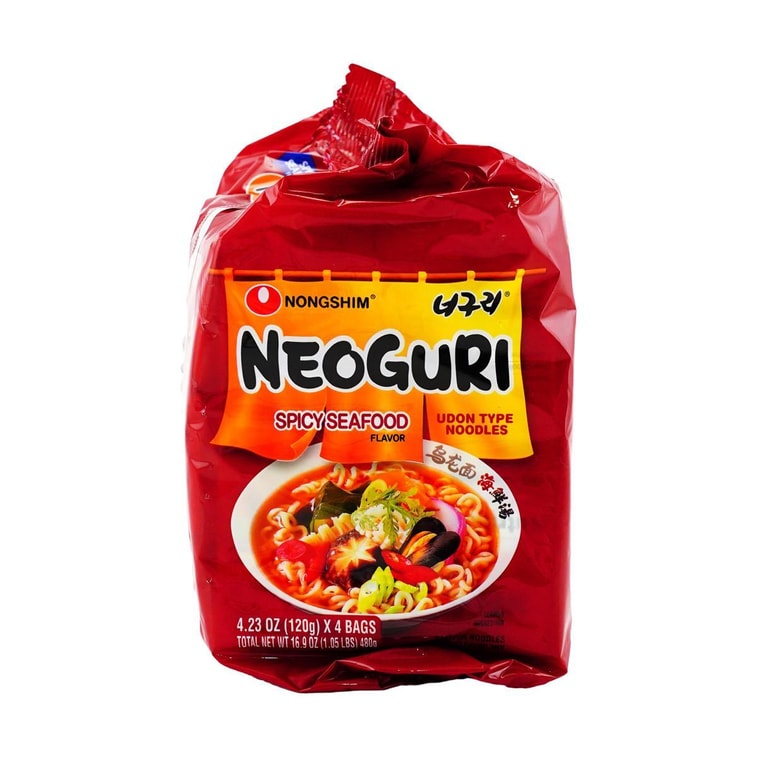 Neoguri Udon Ramen Instant Noodle Spicy Seafood Flavor, 4 Pack,16.9 oz 【BTS Jeon Jeongguk's Pick】 9