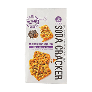 Buckwheat & Seaweed & Chia Seed Soda Cracker 6.35 oz 【No Preservatives】【Crispy & Non-Greasy】