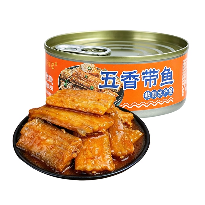Five-Spice Ribbonfish Canned 100g – Ready-to-eat, Boneless & Tender. Savory Five-spice Flavor, Firm Meat. Great With Rice, For Dorms, Picnics & Study Breaks. Shelf-stable Snack For Home & Office.