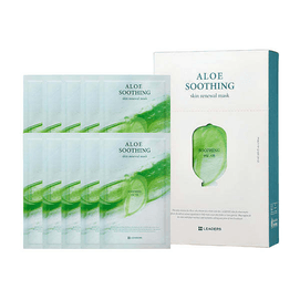 Leaders Aloe Soothing Skin Renewal Mask (10 Sheets)