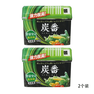Kokubo Sumi-Ban Charcoal Refrigerator Deodorizer 150 g, 2 pieces