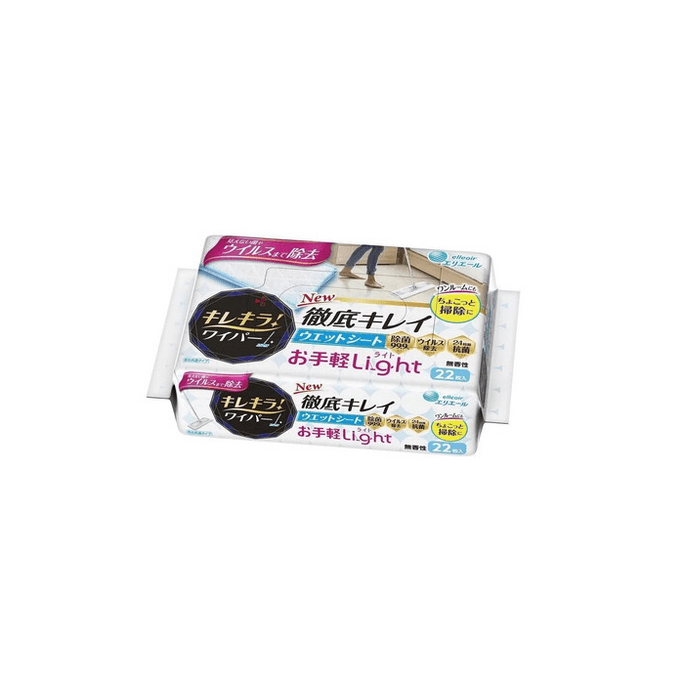 Kirekira Wiper Clean Wet Sheet Light [22 sheets]