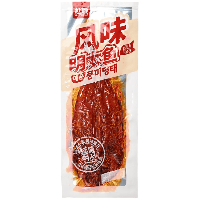 延城 朝鲜族风味辣明太鱼零食开袋即食【风味鱼】120g*1袋