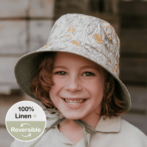 美國 MOM LOVES ME 50+探險家雙面經典漁夫帽-/苔蘚色3-6歲